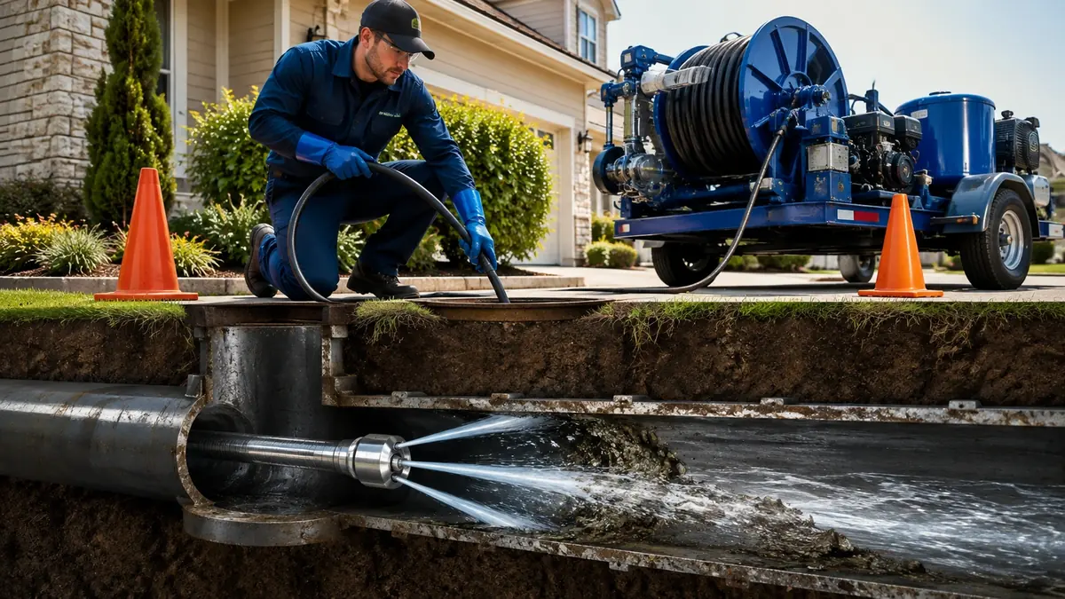 Main Sewer Line Hydro Jet Cleaning in Nicasio
